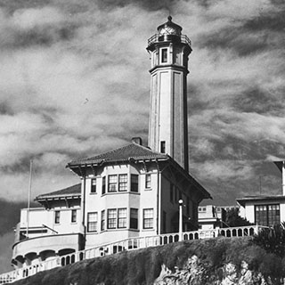 Alcatraz Island Black and White Photo